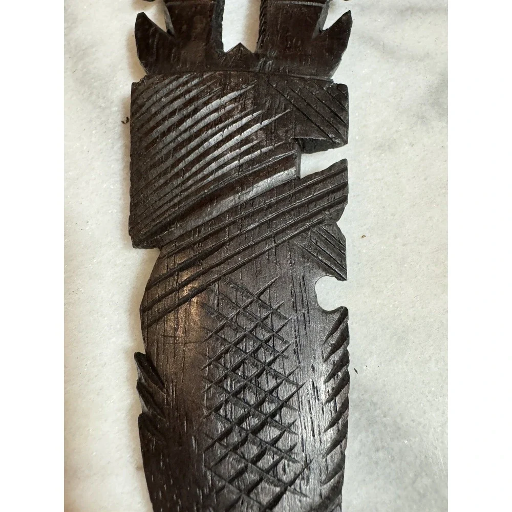 Hand Carved Ebony Fish Form Comb NWT. Made In Malawi